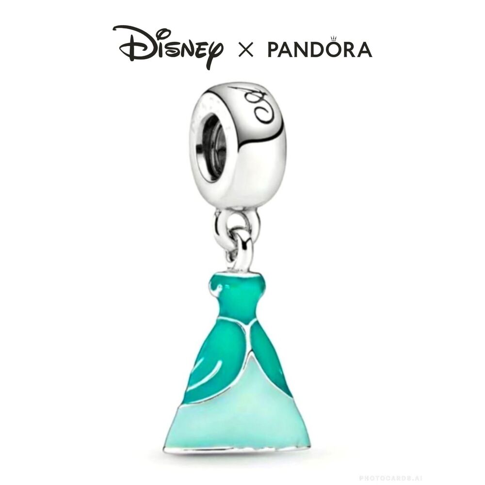 NWOT Pandora x Disney Ariel The Little Mermaid Dress Silver Charm
